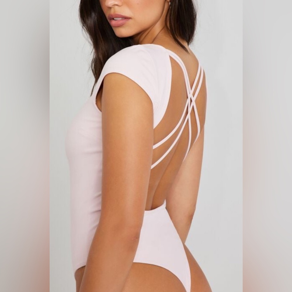 Garage Pink Backless Bodysuit - Picture 6 of 6